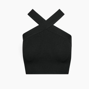Aritzia Babaton Sculpt Knit Criss Cross Cropped Tank